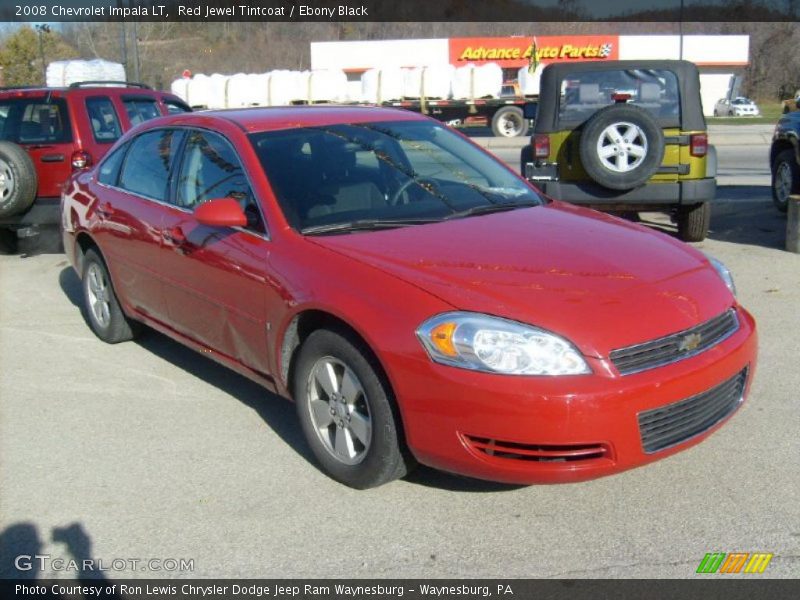 Red Jewel Tintcoat / Ebony Black 2008 Chevrolet Impala LT