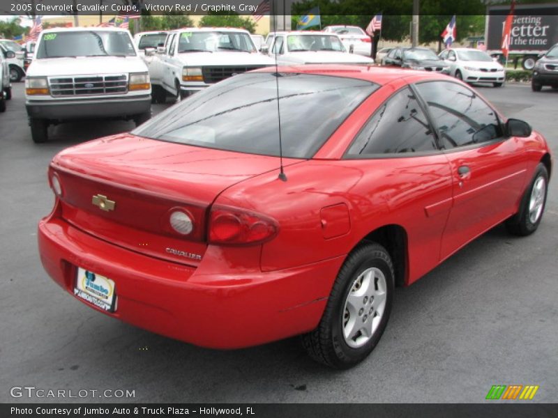 Victory Red / Graphite Gray 2005 Chevrolet Cavalier Coupe