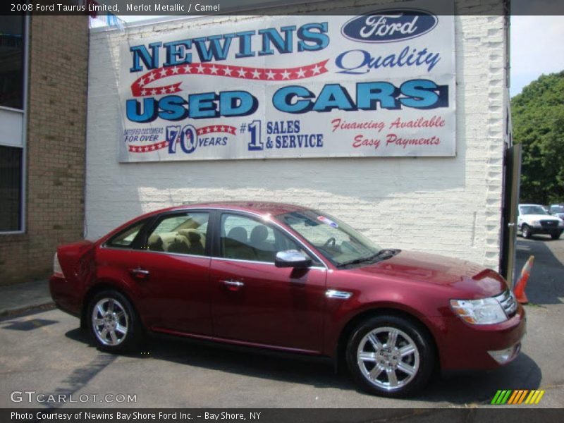 Merlot Metallic / Camel 2008 Ford Taurus Limited