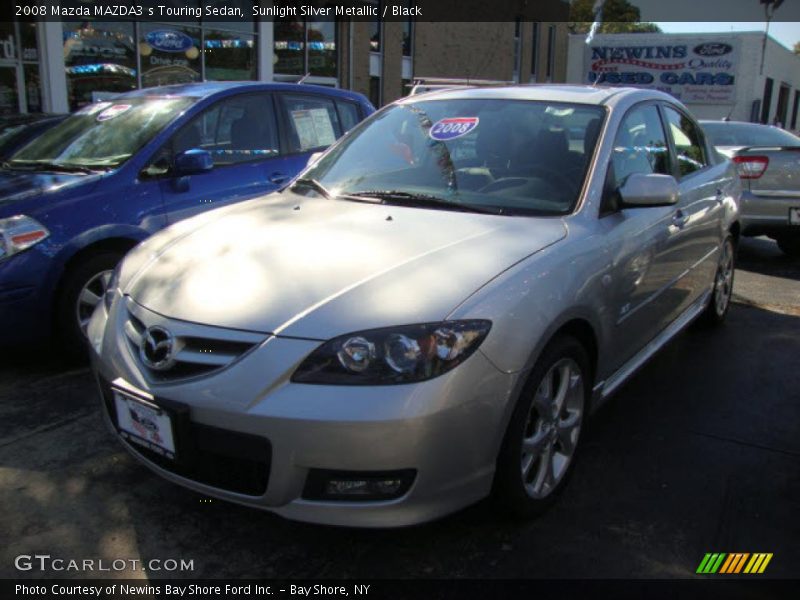 Sunlight Silver Metallic / Black 2008 Mazda MAZDA3 s Touring Sedan
