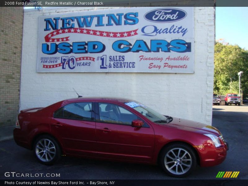 Redfire Metallic / Charcoal Black 2008 Ford Fusion SE