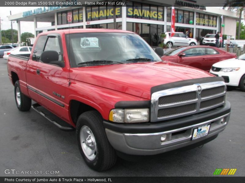 Flame Red / Mist Gray 2000 Dodge Ram 1500 SLT Extended Cab
