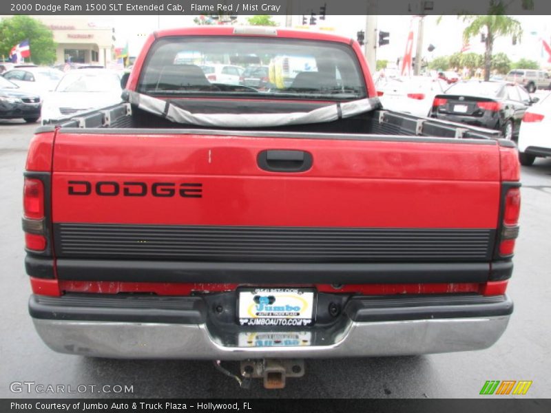 Flame Red / Mist Gray 2000 Dodge Ram 1500 SLT Extended Cab