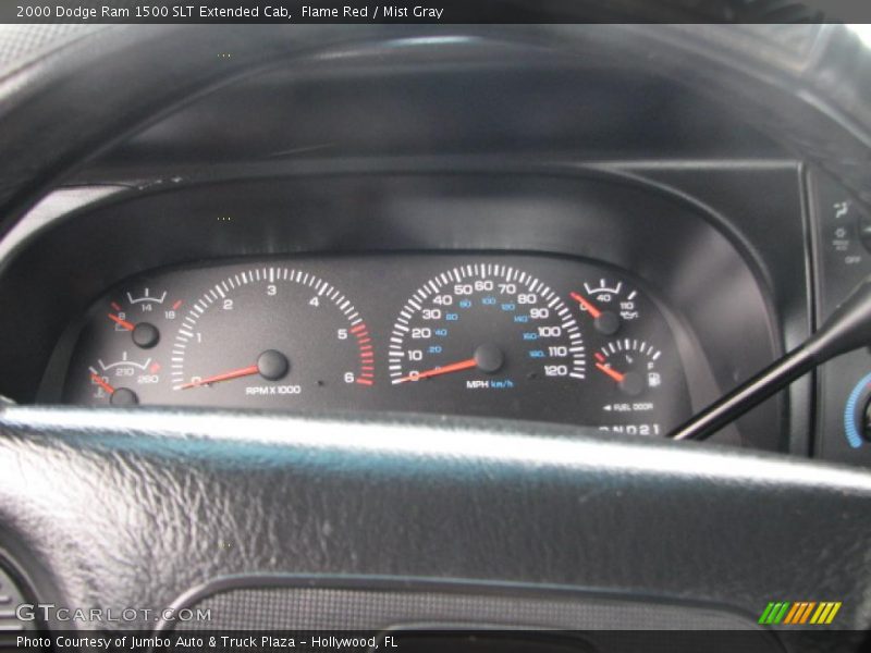 Flame Red / Mist Gray 2000 Dodge Ram 1500 SLT Extended Cab