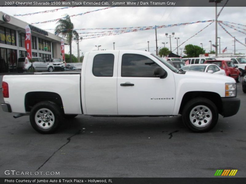Summit White / Dark Titanium Gray 2007 Chevrolet Silverado 1500 Work Truck Extended Cab