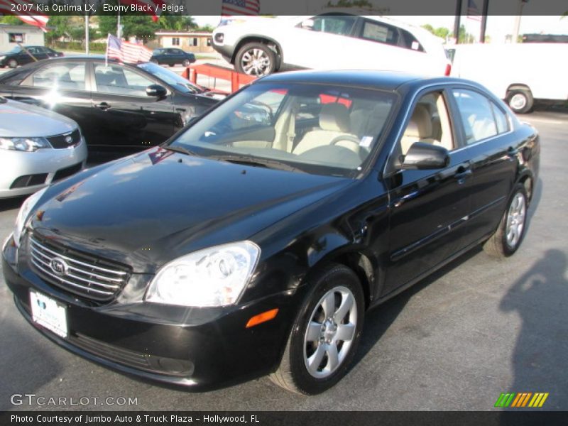 Ebony Black / Beige 2007 Kia Optima LX