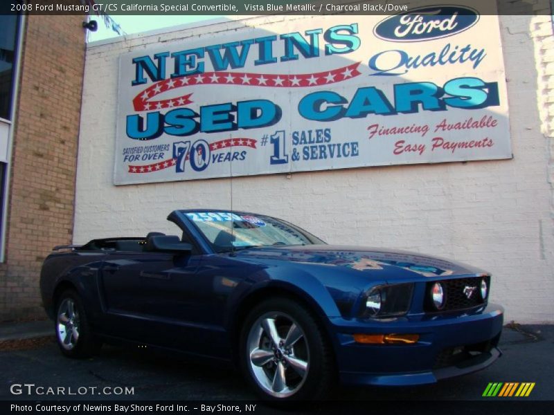 Vista Blue Metallic / Charcoal Black/Dove 2008 Ford Mustang GT/CS California Special Convertible