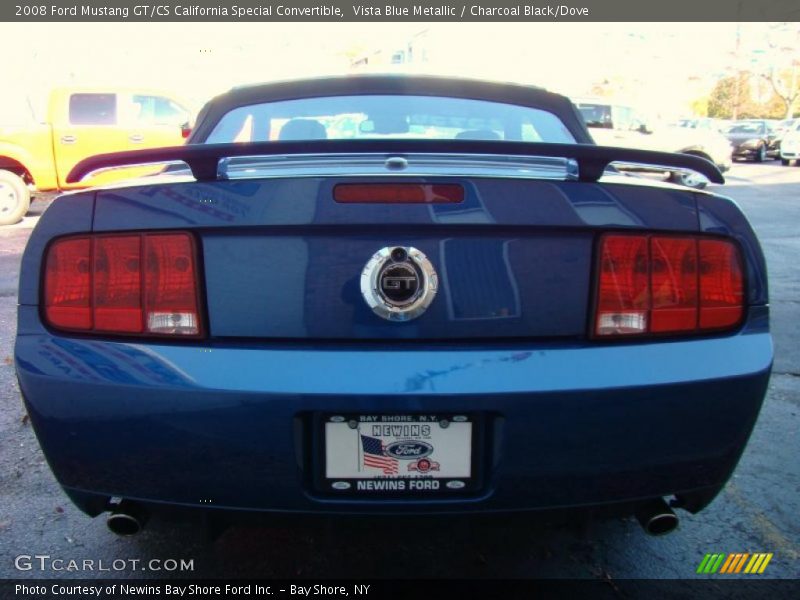 Vista Blue Metallic / Charcoal Black/Dove 2008 Ford Mustang GT/CS California Special Convertible