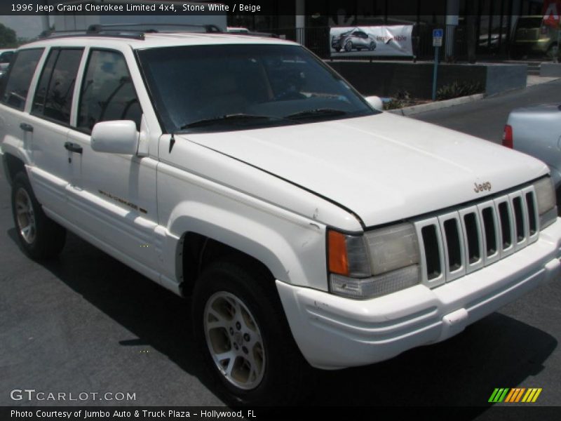 Stone White / Beige 1996 Jeep Grand Cherokee Limited 4x4