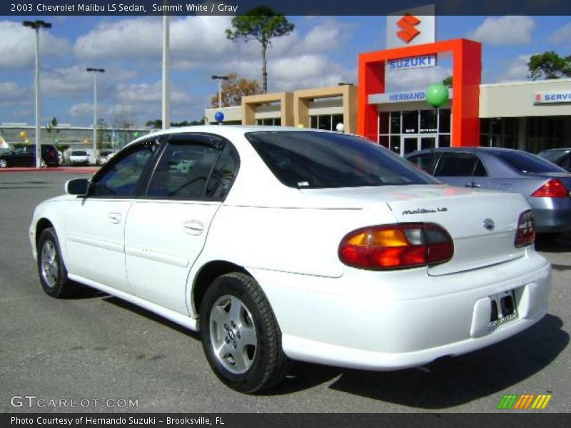 Summit White / Gray 2003 Chevrolet Malibu LS Sedan
