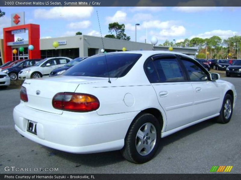 Summit White / Gray 2003 Chevrolet Malibu LS Sedan