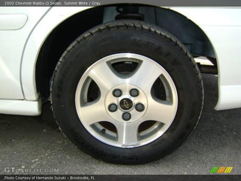 Summit White / Gray 2003 Chevrolet Malibu LS Sedan