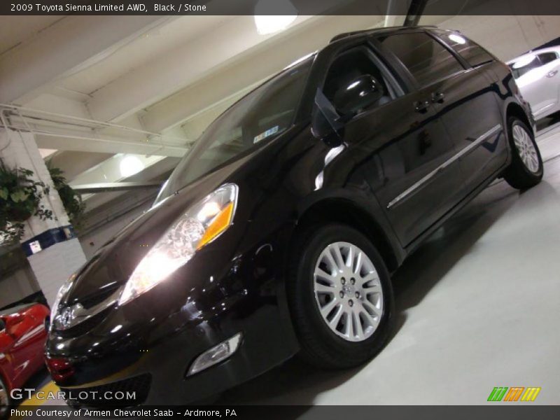 Black / Stone 2009 Toyota Sienna Limited AWD