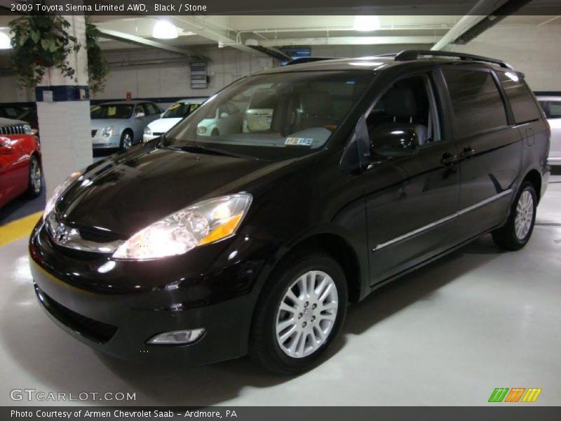 Black / Stone 2009 Toyota Sienna Limited AWD