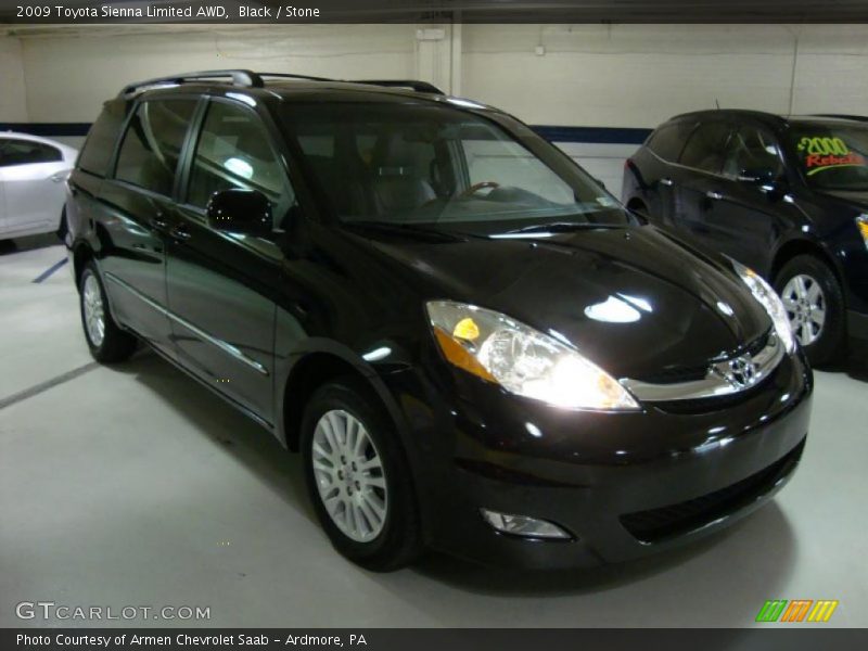 Black / Stone 2009 Toyota Sienna Limited AWD