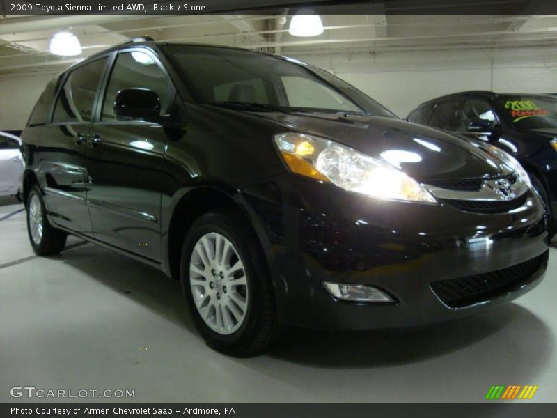 Black / Stone 2009 Toyota Sienna Limited AWD