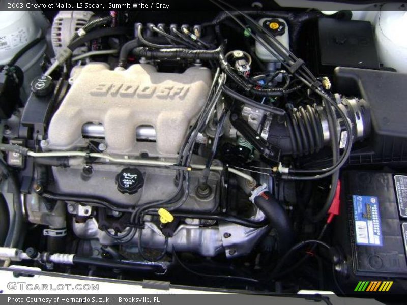 Summit White / Gray 2003 Chevrolet Malibu LS Sedan