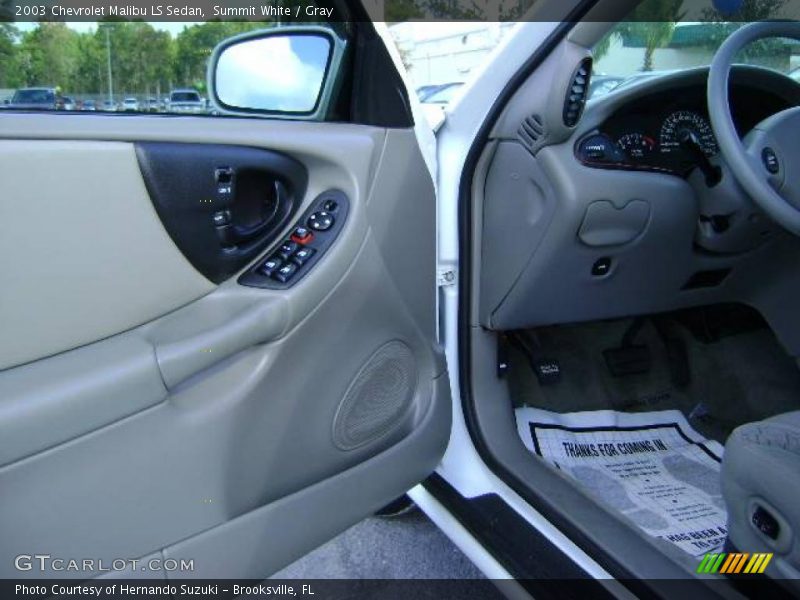 Summit White / Gray 2003 Chevrolet Malibu LS Sedan
