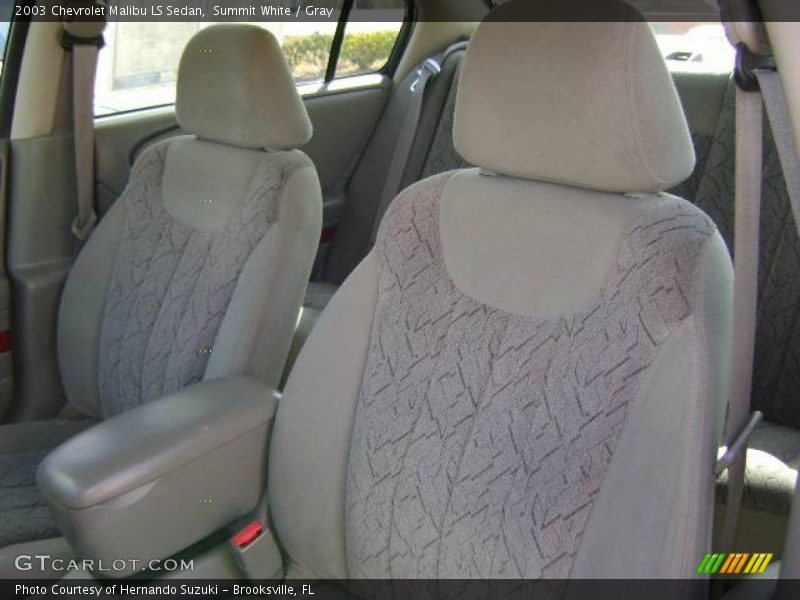 Summit White / Gray 2003 Chevrolet Malibu LS Sedan