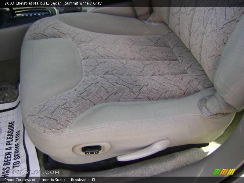 Summit White / Gray 2003 Chevrolet Malibu LS Sedan