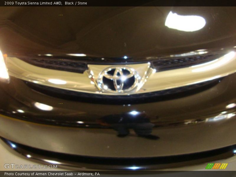 Black / Stone 2009 Toyota Sienna Limited AWD