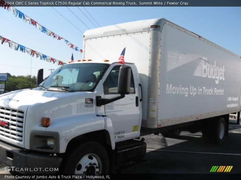 Summit White / Pewter Gray 2004 GMC C Series TopKick C7500 Regular Cab Commerical Moving Truck