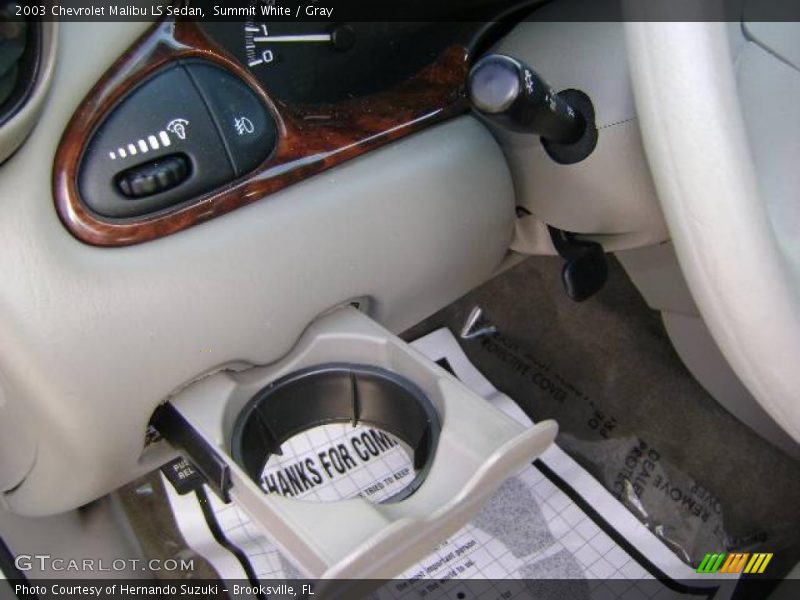 Summit White / Gray 2003 Chevrolet Malibu LS Sedan