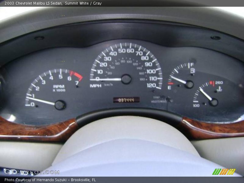 Summit White / Gray 2003 Chevrolet Malibu LS Sedan