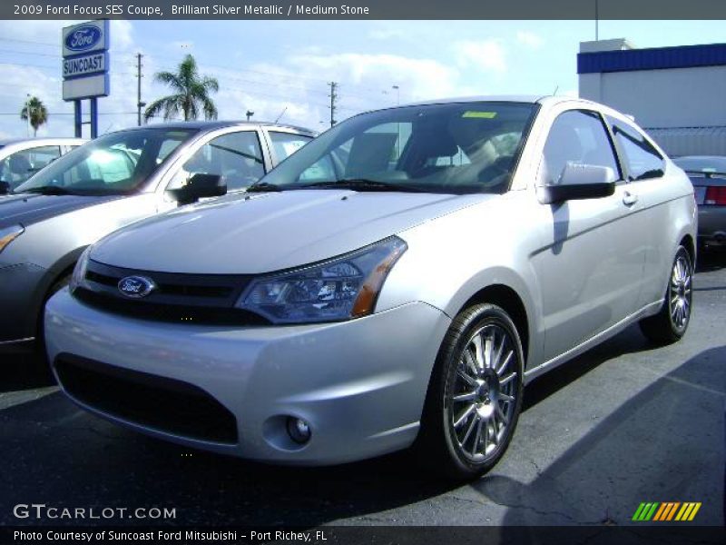 Brilliant Silver Metallic / Medium Stone 2009 Ford Focus SES Coupe