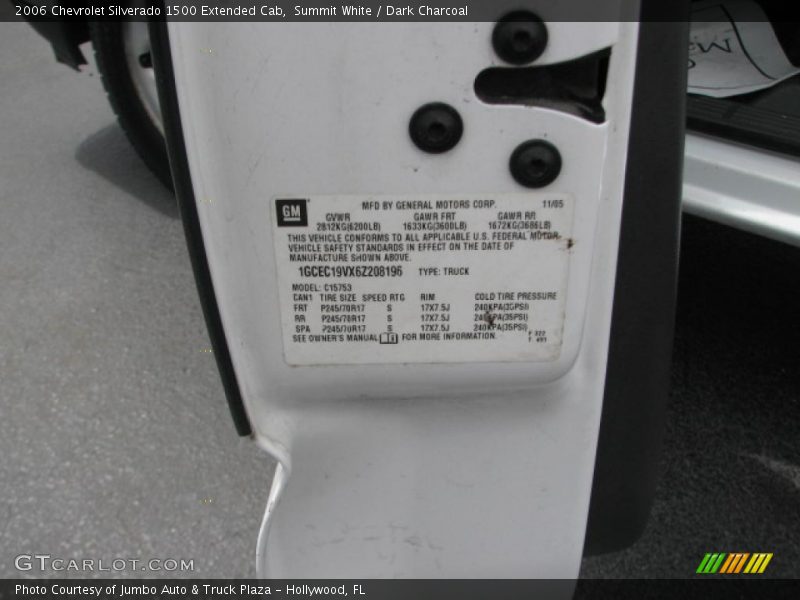 Summit White / Dark Charcoal 2006 Chevrolet Silverado 1500 Extended Cab