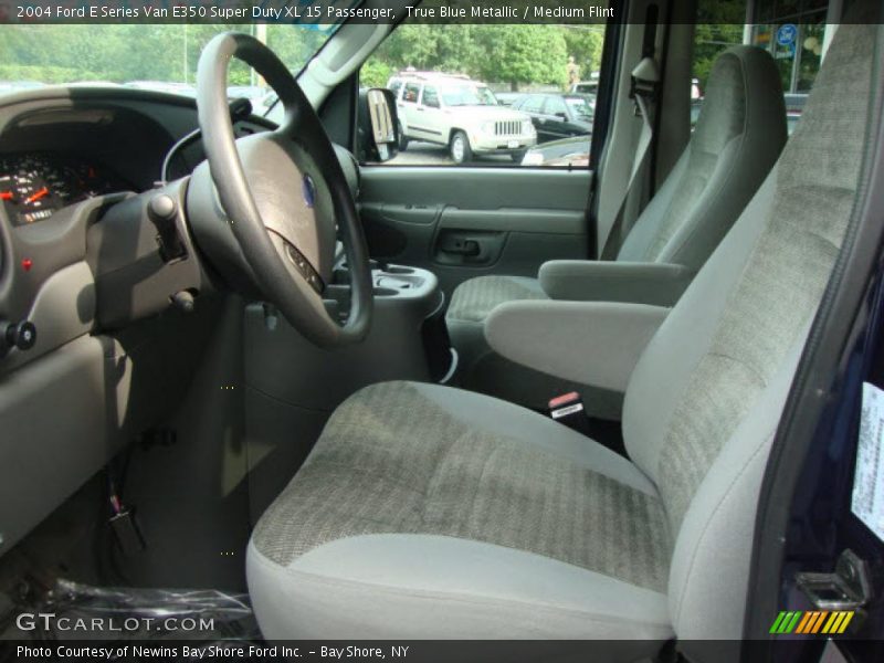 True Blue Metallic / Medium Flint 2004 Ford E Series Van E350 Super Duty XL 15 Passenger