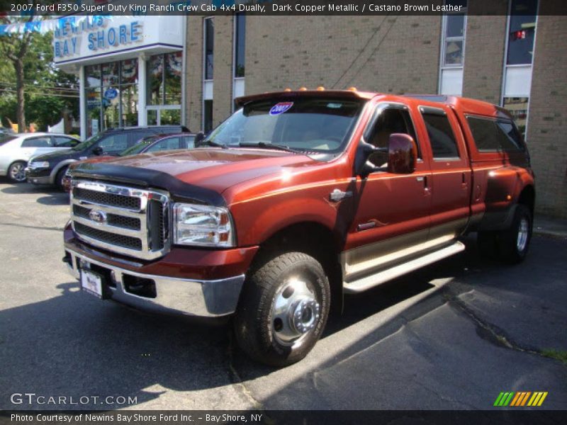 Dark Copper Metallic / Castano Brown Leather 2007 Ford F350 Super Duty King Ranch Crew Cab 4x4 Dually