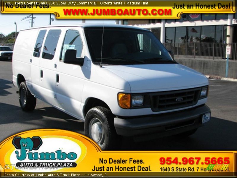 Oxford White / Medium Flint 2003 Ford E Series Van E350 Super Duty Commercial