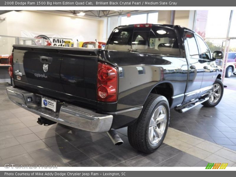 Brilliant Black Crystal Pearl / Medium Slate Gray 2008 Dodge Ram 1500 Big Horn Edition Quad Cab