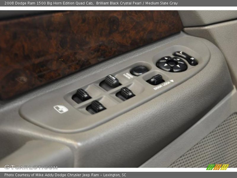 Brilliant Black Crystal Pearl / Medium Slate Gray 2008 Dodge Ram 1500 Big Horn Edition Quad Cab