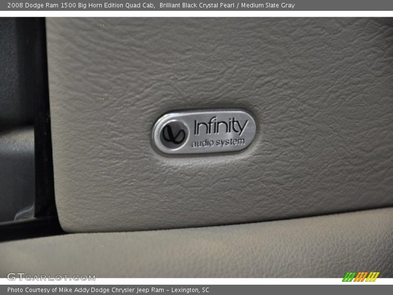 Brilliant Black Crystal Pearl / Medium Slate Gray 2008 Dodge Ram 1500 Big Horn Edition Quad Cab