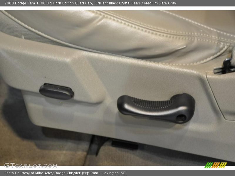 Brilliant Black Crystal Pearl / Medium Slate Gray 2008 Dodge Ram 1500 Big Horn Edition Quad Cab