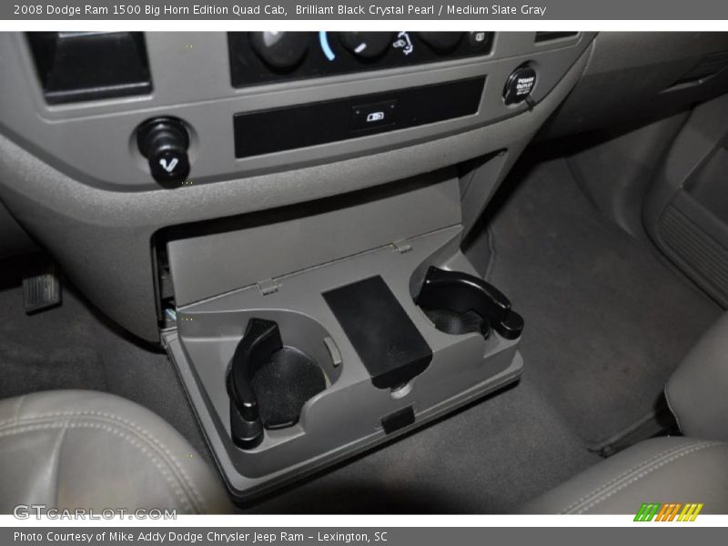 Brilliant Black Crystal Pearl / Medium Slate Gray 2008 Dodge Ram 1500 Big Horn Edition Quad Cab