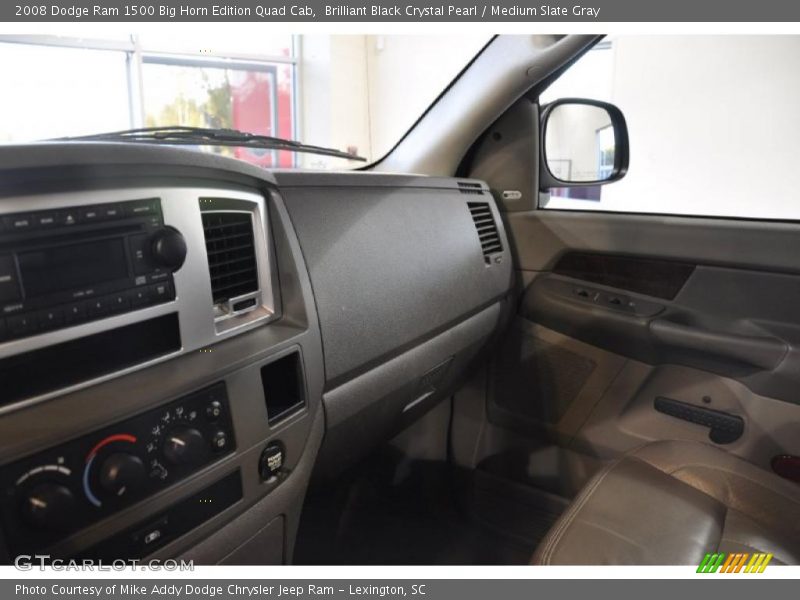 Brilliant Black Crystal Pearl / Medium Slate Gray 2008 Dodge Ram 1500 Big Horn Edition Quad Cab