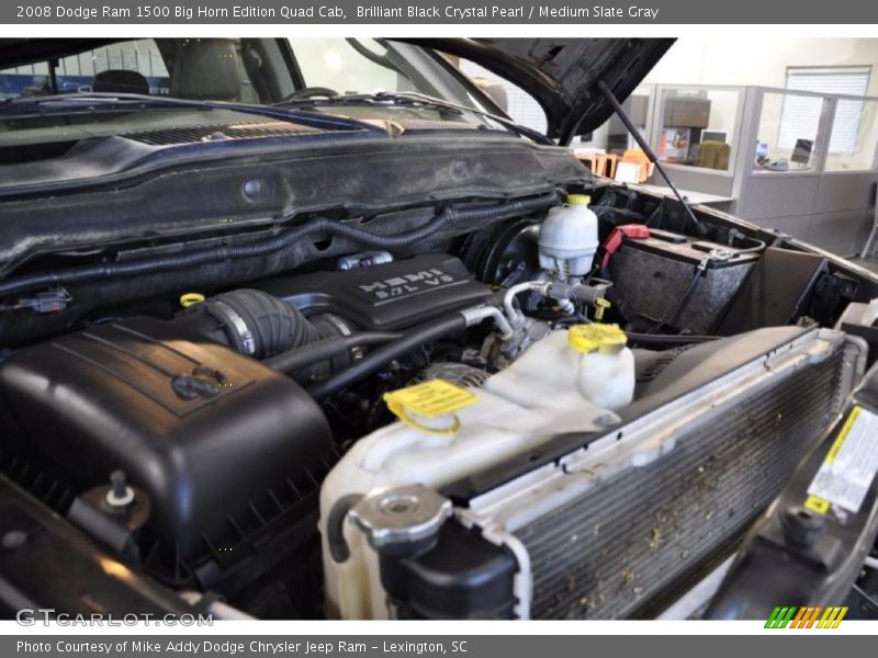 Brilliant Black Crystal Pearl / Medium Slate Gray 2008 Dodge Ram 1500 Big Horn Edition Quad Cab