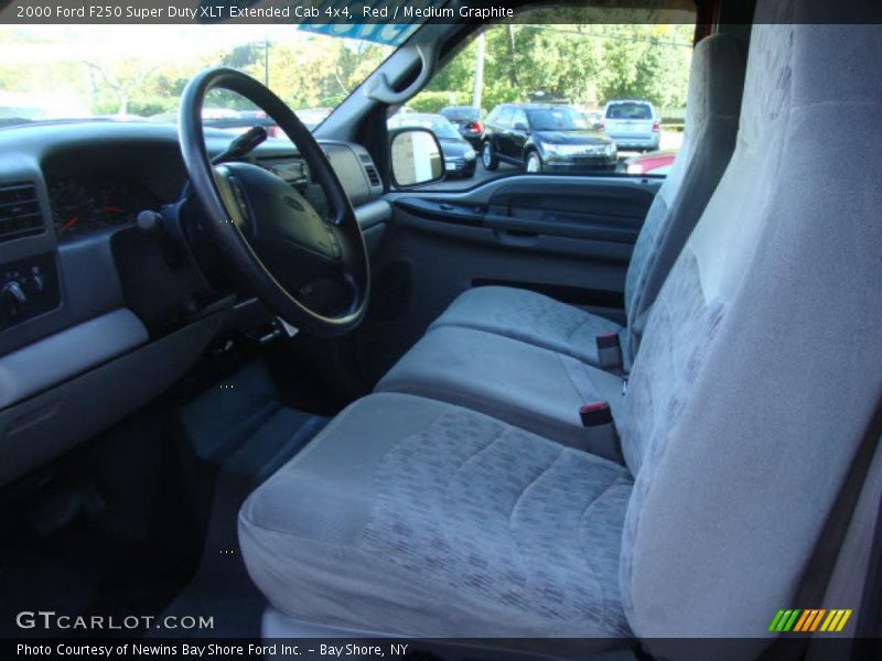 Red / Medium Graphite 2000 Ford F250 Super Duty XLT Extended Cab 4x4