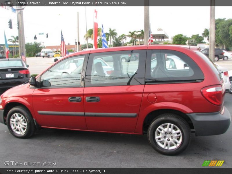 Inferno Red Crystal Pearl / Medium Slate Gray 2006 Dodge Caravan SE