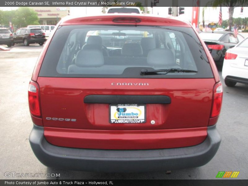 Inferno Red Crystal Pearl / Medium Slate Gray 2006 Dodge Caravan SE