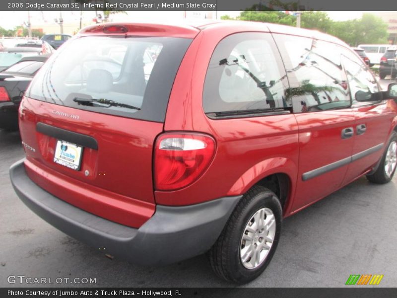 Inferno Red Crystal Pearl / Medium Slate Gray 2006 Dodge Caravan SE