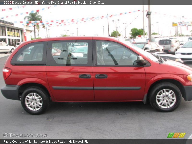 Inferno Red Crystal Pearl / Medium Slate Gray 2006 Dodge Caravan SE