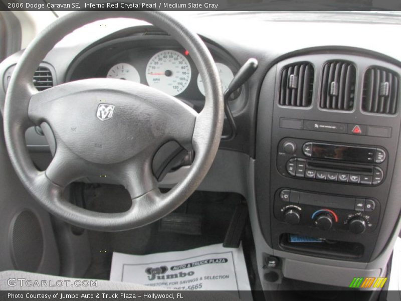 Inferno Red Crystal Pearl / Medium Slate Gray 2006 Dodge Caravan SE