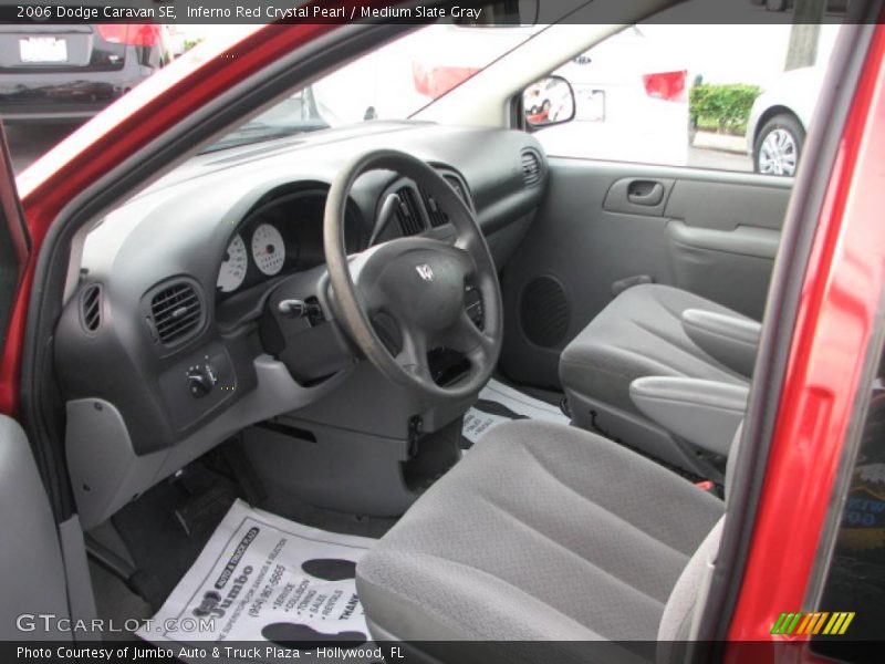 Inferno Red Crystal Pearl / Medium Slate Gray 2006 Dodge Caravan SE