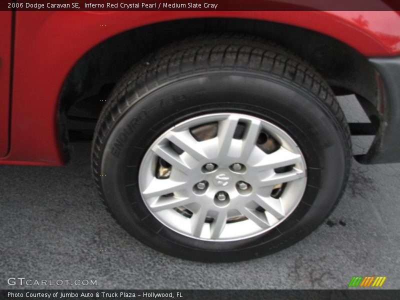 Inferno Red Crystal Pearl / Medium Slate Gray 2006 Dodge Caravan SE