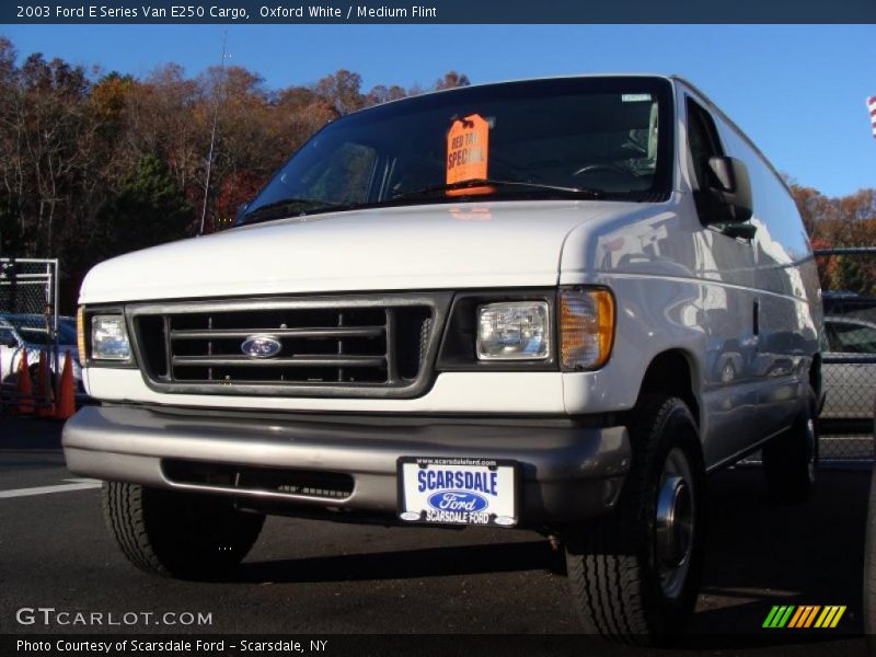 Oxford White / Medium Flint 2003 Ford E Series Van E250 Cargo