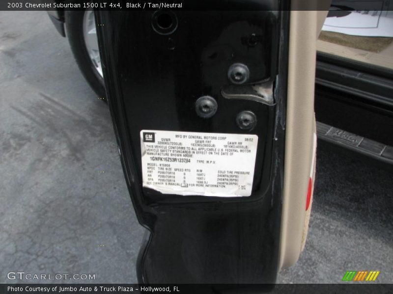 Black / Tan/Neutral 2003 Chevrolet Suburban 1500 LT 4x4